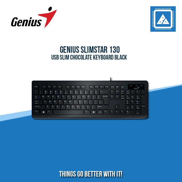 GENIUS SLIMSTAR 130 USB SLIM CHOCOLATE KEYBOARD BLACK GENIUS SLIMSTAR 130 USB SLIM CHOCOLATE KEYBOARD BLACK